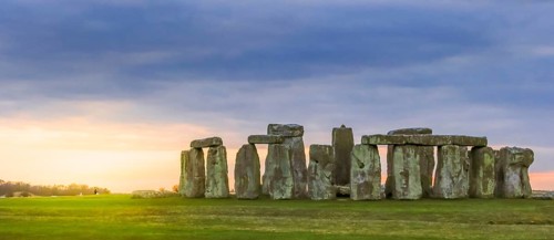 The famous Stonehenge around Fall