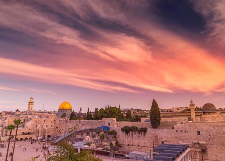 Western Wall and golden Dome of the Rock