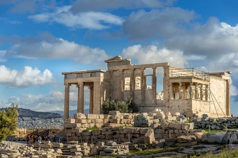 Parthenon, temple on the Athenian Acropolis, dedicated to the maiden goddess Athena