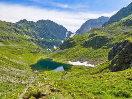 Unterer Landawirsee, Goriachtal, Bergsee, Samspitze, Sandspitze and Zwerfenberg, Schladminger