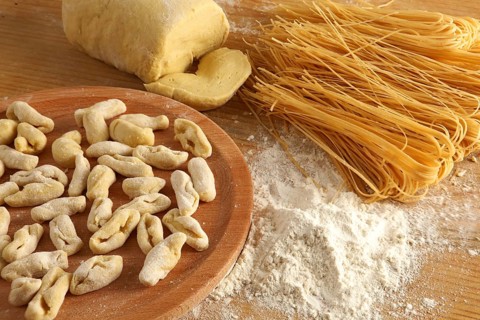 Homemade fresh italian pasta gnocchi