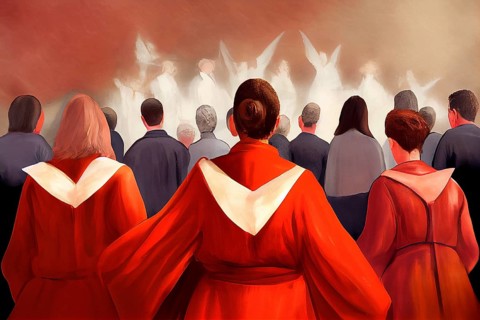 Pentecost, holy spirit upon the people, followers of Jesus Christ, christian holiday, religious