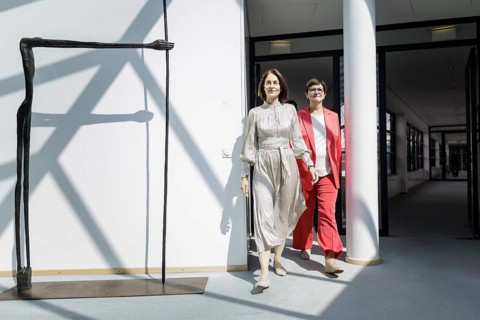 Katarina Barley, SPD lead candidate for the 2024 European elections, and Saskia Esken, Federal