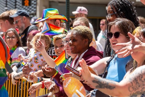 Detroit, Michigan USA, 9 June 2024, Gay, lesbian, bisexual, and transgender activists and their
