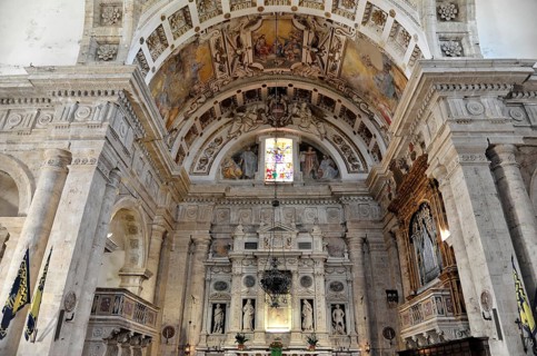 Interior view, Sanctuary, Renaissance church of San Biagio, architect built 1519-1540, Antonio da