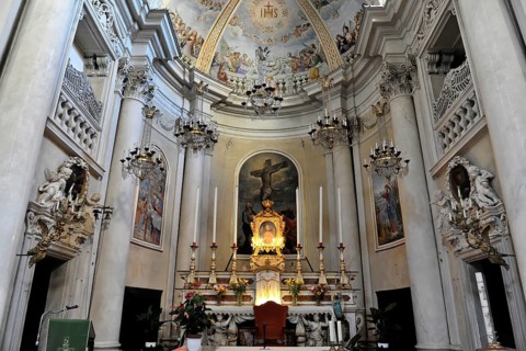 Montepulciano, Val d'Orcia, Province of Siena, Tuscany, Italy, Europe, A magnificent nave with an