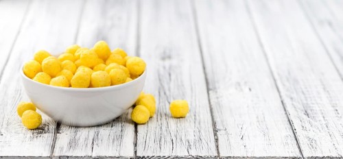 Portion of fresh made Cheese Balls (close-up shot, selective focus)