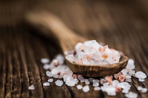 Portion of Pink Salt (close-up shot, selective focus)