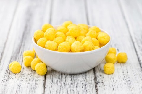 Portion of fresh made Cheese Balls (close-up shot, selective focus)