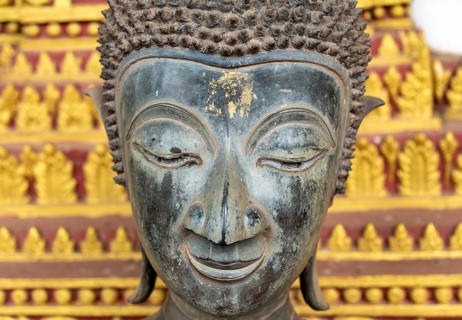 Buddha statue at Haw Phra Kaew or Ho Phrakeo Museum, Vientiane, Laos, Asia