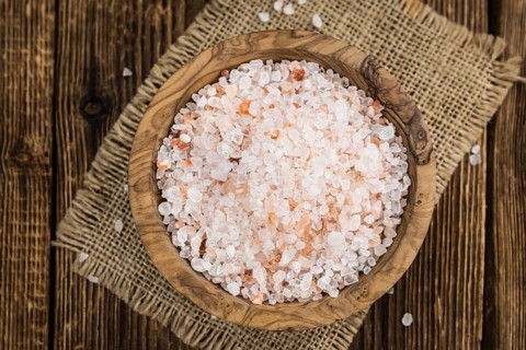 Portion of Pink Salt (close-up shot, selective focus)