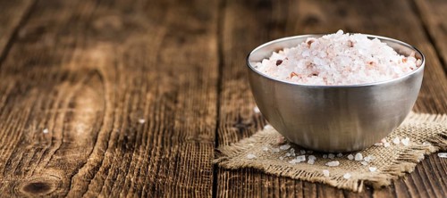 Portion of Pink Salt (close-up shot, selective focus)