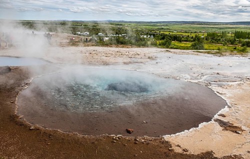 Haukadalur geothermal area along the golden circle, western Iceland