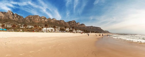Camps Bay (Cape Town), Soutch Africa with a fantastic sky during winter season
