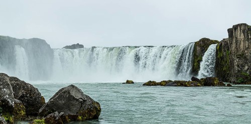 The Famous Godafoss waterfall in northern Iceland