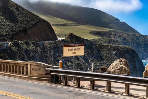 Bixby Creek Bridge at coast highway 1 in California, USA, North America