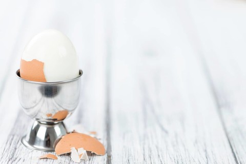 Some bolied Eggs (selective focus) as detailed close-up shot