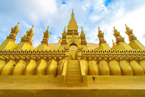 Pha That Luang, Vientiane, Laos, Asia