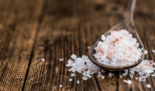 Portion of Pink Salt (close-up shot, selective focus)