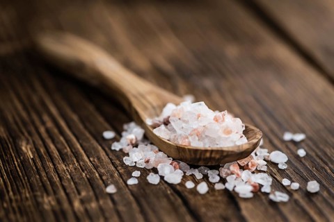 Portion of Pink Salt (close-up shot, selective focus)