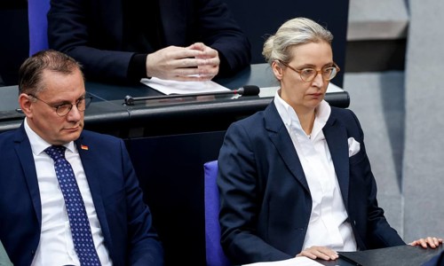 Alice Weidel, AfD parliamentary group leader and Tino Chrupalla, AfD federal chairman and AfD
