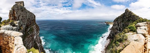 Cape Point at South Africa. The most southern point of the African continent