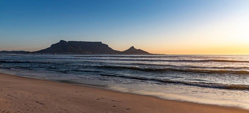 Cape Town, South Africa, at sunset (view from Bloubergstrand), Africa