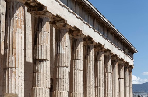 Temple of Hephaestus, Theseion, Doric columns, Agora, Athens, Greece, Europe