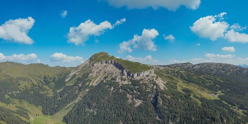 Mountain panorama from Wallmendinger Horn, 1990m, to Hoher Ifen, 2230m, Kleinwalsertal, Vorarlberg,