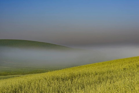 Sunrise in the Crete Senesi, Province of Siena, Tuscany, Italy, Europe