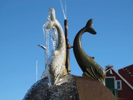 Certainly the oldest, and most likely the only fountain in Greenland