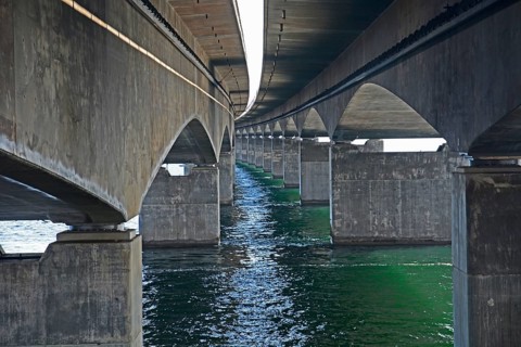 Storebaeltsbro Nyborg, Sund Bridge Fyn-Sjaelland, Fyn-Sealand, railway and motorway bridge, Great