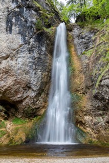 Waterfall in the Plotz Gorge at Rettenbach near Salzburg, Austria, Europe