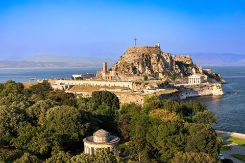 View of the Old Fortress in Kerkyra, Corfu