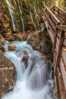 Wimbachklamm gorge in Ramsau near Berchtesgaden, Germany, Europe