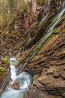 Wimbachklamm gorge in Ramsau near Berchtesgaden, Germany, Europe