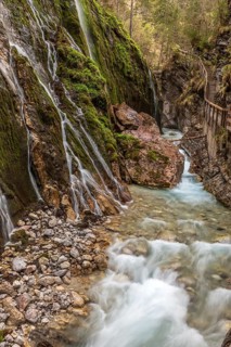 Wimbachklamm gorge in Ramsau near Berchtesgaden, Germany, Europe