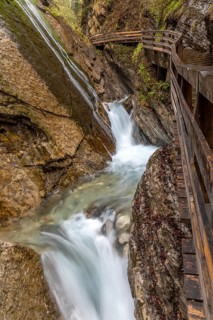 Wimbachklamm gorge in Ramsau near Berchtesgaden, Germany, Europe