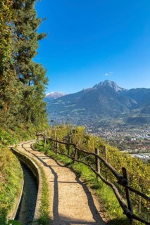 On the Marlinger Waalweg via Merano, South Tyrol