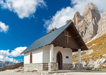 Chapel under the Three Peaks, Dolomites, South Tyrol