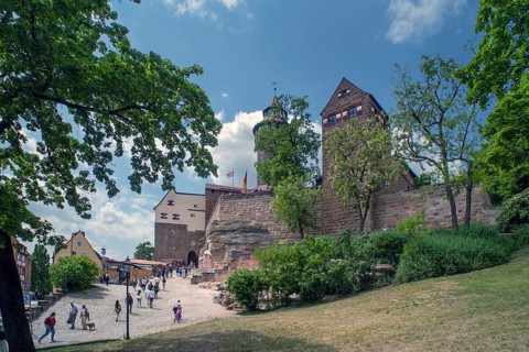 Sinwell Tower and Walburgis Chapel of the Imperial Castle, Nuremberg, Middle Franconia, Bavaria,