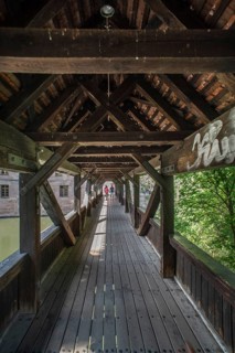 Historic hangman's bridge built around 1457, Nuremberg, Middle Franconia, Bavaria, Germany, Europe