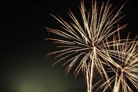 Fireworks, happy new year 2020