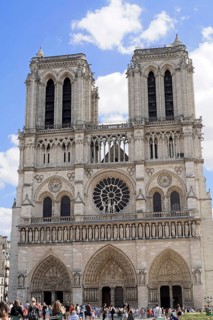 Cathedral Notre Dame de Paris, West facade, Île de la Cité, Paris, France, Europe, Central facade