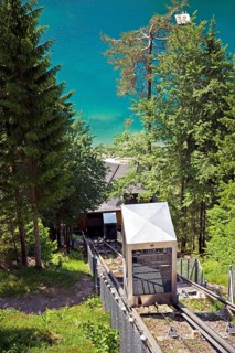 Cableway to a lake