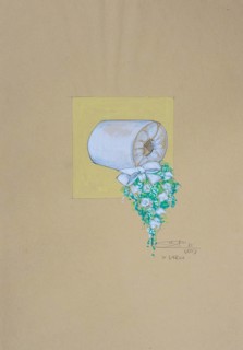 Bouquet of flowers, design floral decoration for wedding, pencil drawing, sketch, mixed media,
