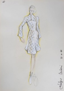 Fashion sketch, fashion design, women's fashion, fashion collection Prêt à porter autumn-winter