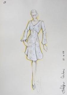 Fashion sketch, fashion design, women's fashion, fashion collection Prêt à porter autumn-winter