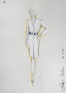 Fashion sketch, fashion design, women's fashion, fashion collection Prêt à porter autumn-winter