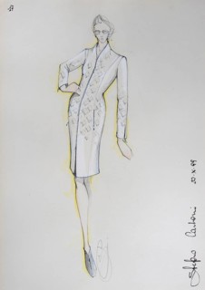 Fashion sketch, fashion design, women's fashion, fashion collection Prêt à porter autumn-winter